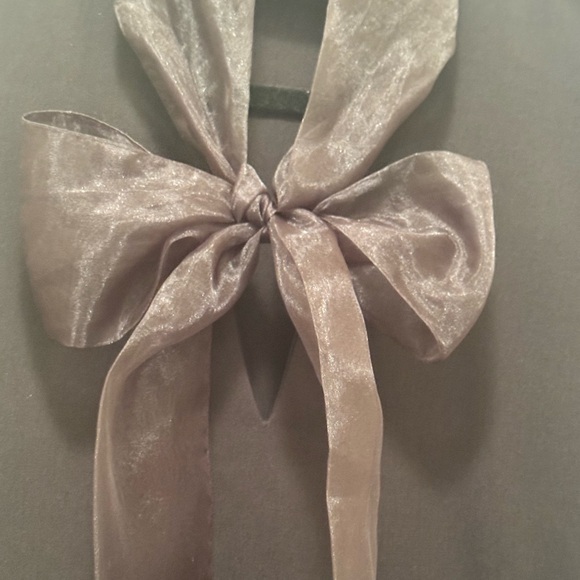 EUC Zara Women’s Black Sheer Sleeve with Bow Mini Dress Size Medium - Picture 6 of 7